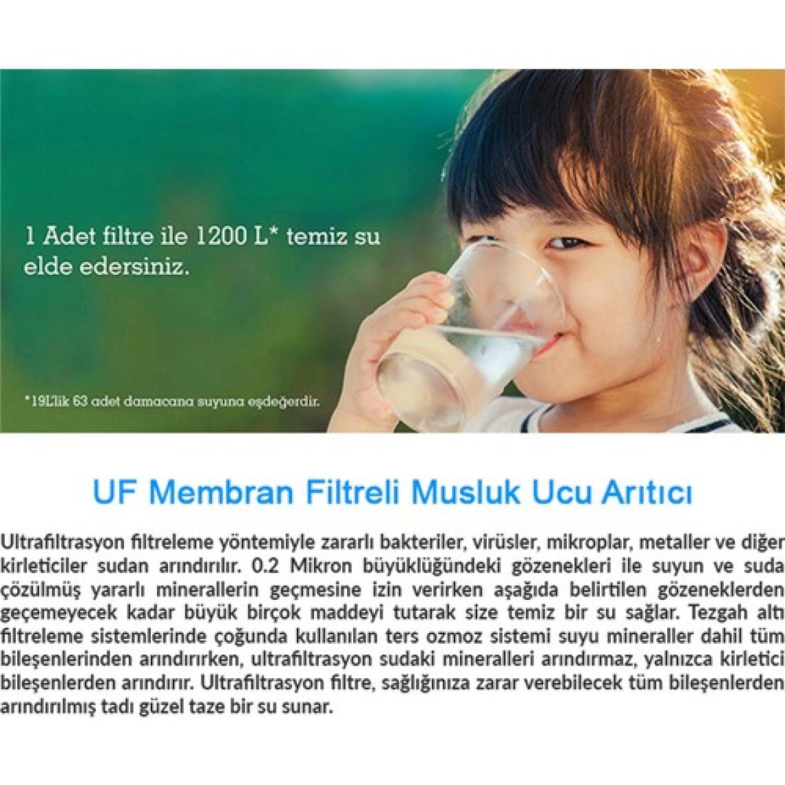 Greentech Water UF Membran Filtreli Musluk Ucu Arıtıcı / GW-D01