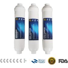 Evora Kapalı Kasa Su Arıtma Cihazı 3'lü 12"çubuklu Inline Filtre Seti 6 Dirsek L Hediyeli