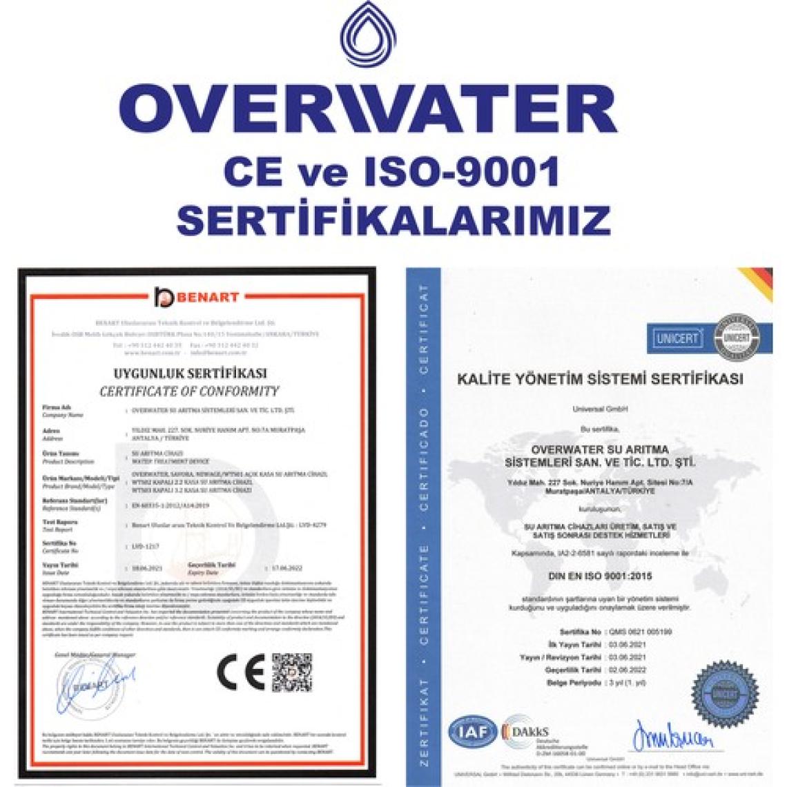 OverWater Kapalı Kasa Su Arıtma Cihazı 4 lü Inline Filtresi Seti Aşamalı ( Membransız Set ) FIN4