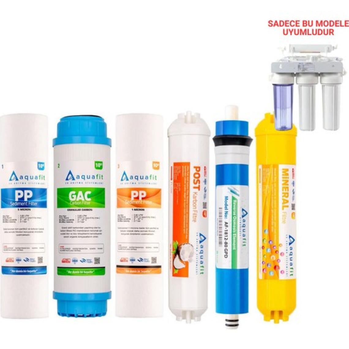 Aquafit Açık Kasa Su Arıtma Cihazı 6'lı Filtre Seti