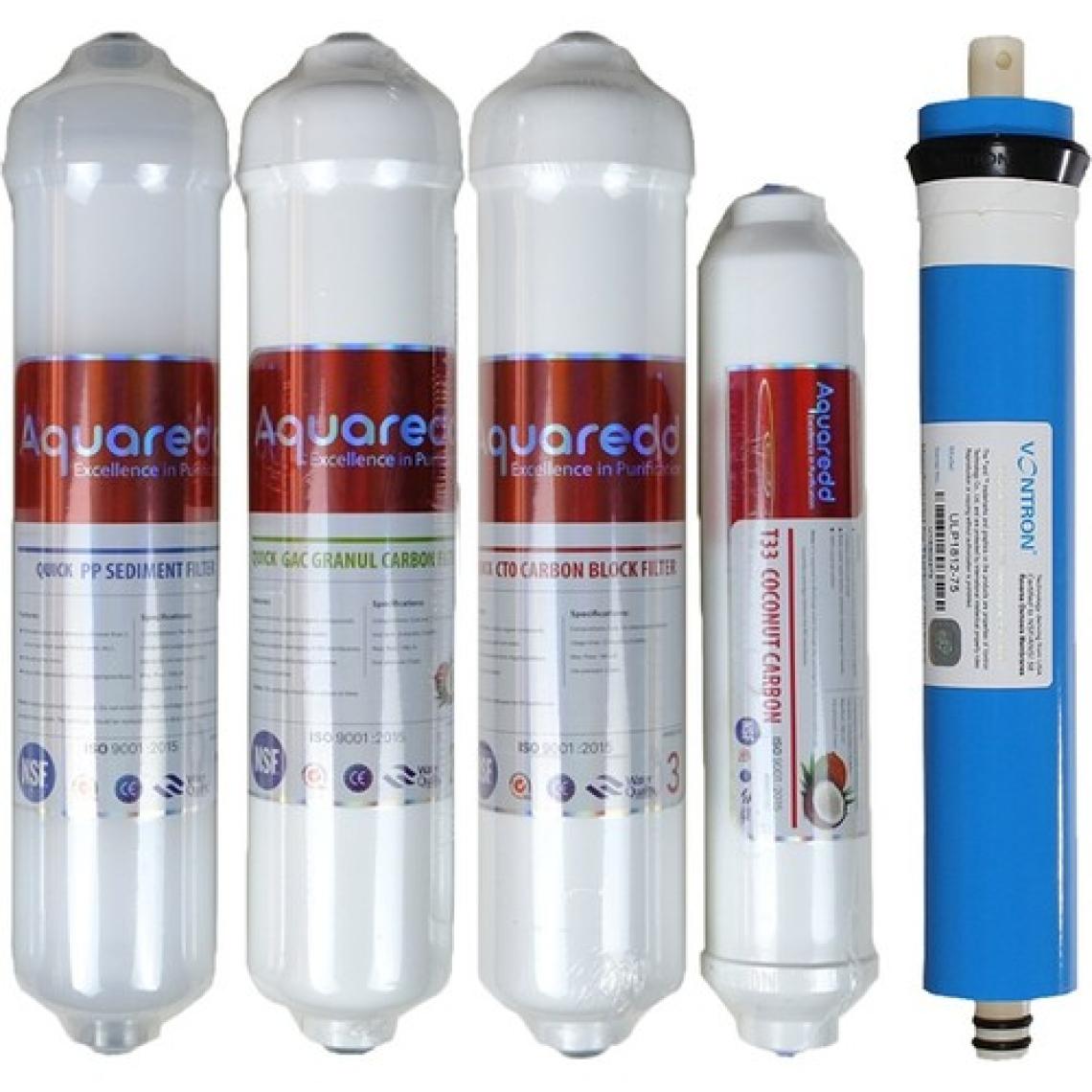 Aquames - Aquaredd Çubuklu Filtre Membranlı 5'li Set