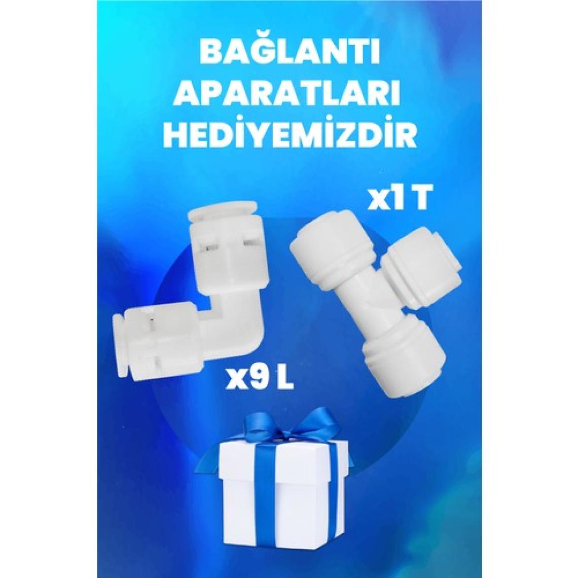 H-MAX Reverse Osmosis System 75 Gpd Membranlı Kapalı Kasa Su Arıtma Cihazı 6'Lı Filtre Seti - 0057