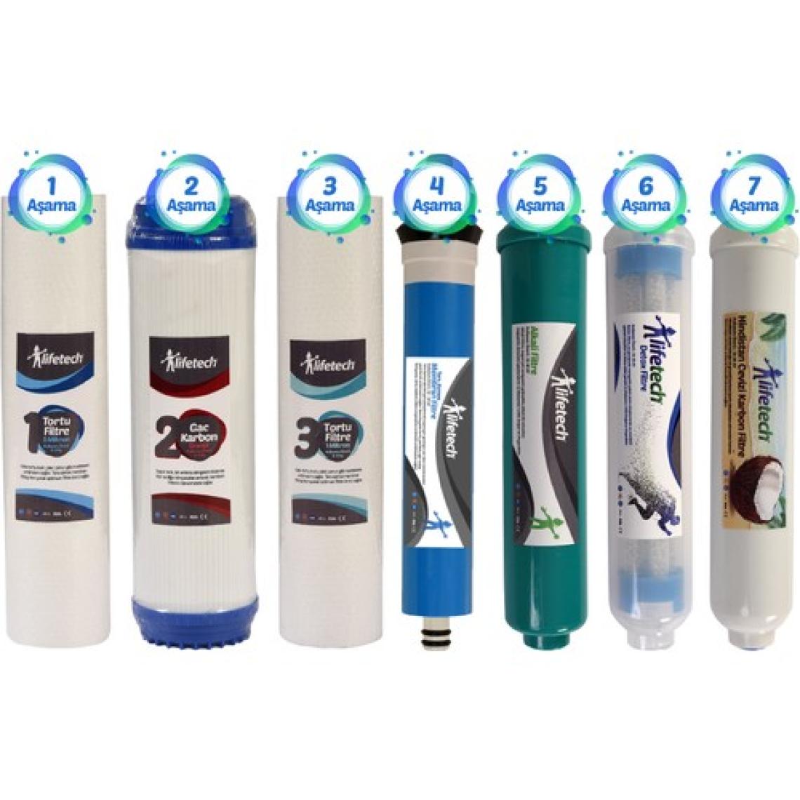 LifeTech 7 Aşama Filtre Seti (Membran Filtreli)