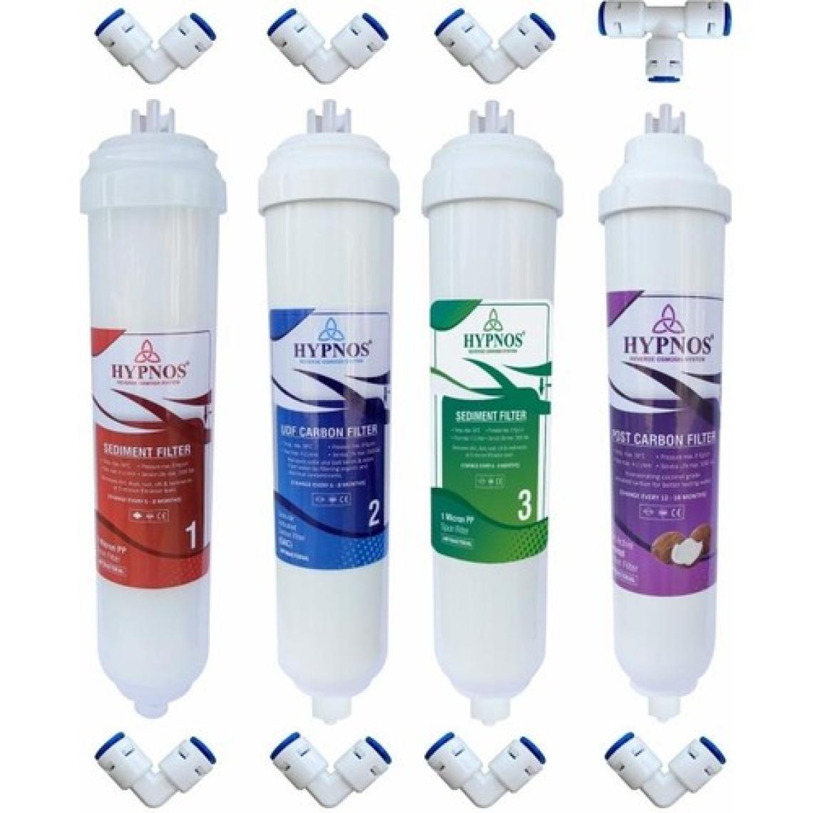 Hypnos Su Arıtma Cihazı 4'Lü Filtre Seti Ön Üç Filtre ve Tatlandırıcı