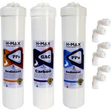 H-MAX Reverse Osmosis System Inline Kapalı Kasa Su Arıtma Cihazı Ilk 3 Filtre - 0052