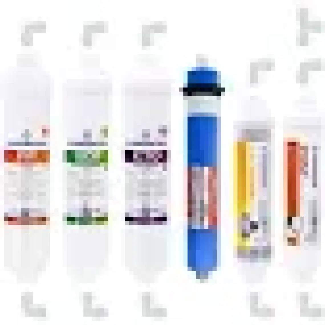 OverWater Kapalı Kasa Su Arıtma Cihazı 6 Lı Inline Filtresi Seti 10 Aşamalı Özel Sarım Membran Filtre