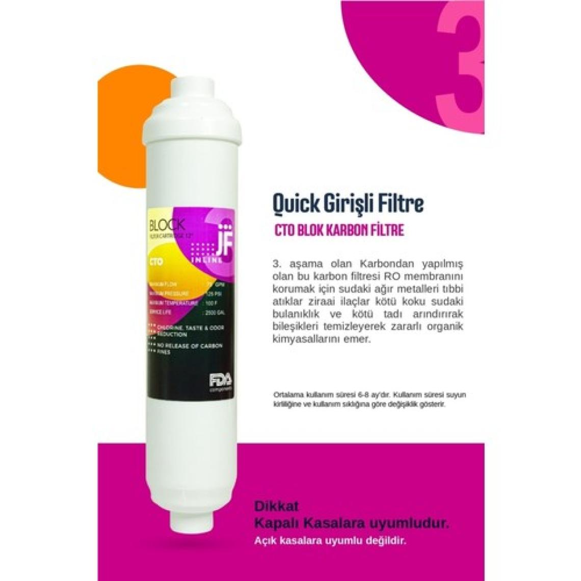 Liberti Filter Marka Filtre Inline Kapalı Kasa 3lü Filtre Seti Jf Filtre - Jfi3