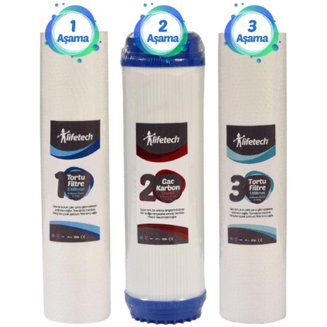 LifeTech 3 Aşama Filtre Seti