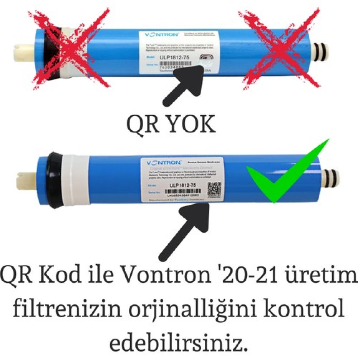 Vontron Su Arıtma Cihazı Membran Filtresi Qr(Kare Kod) 2021 Üretim