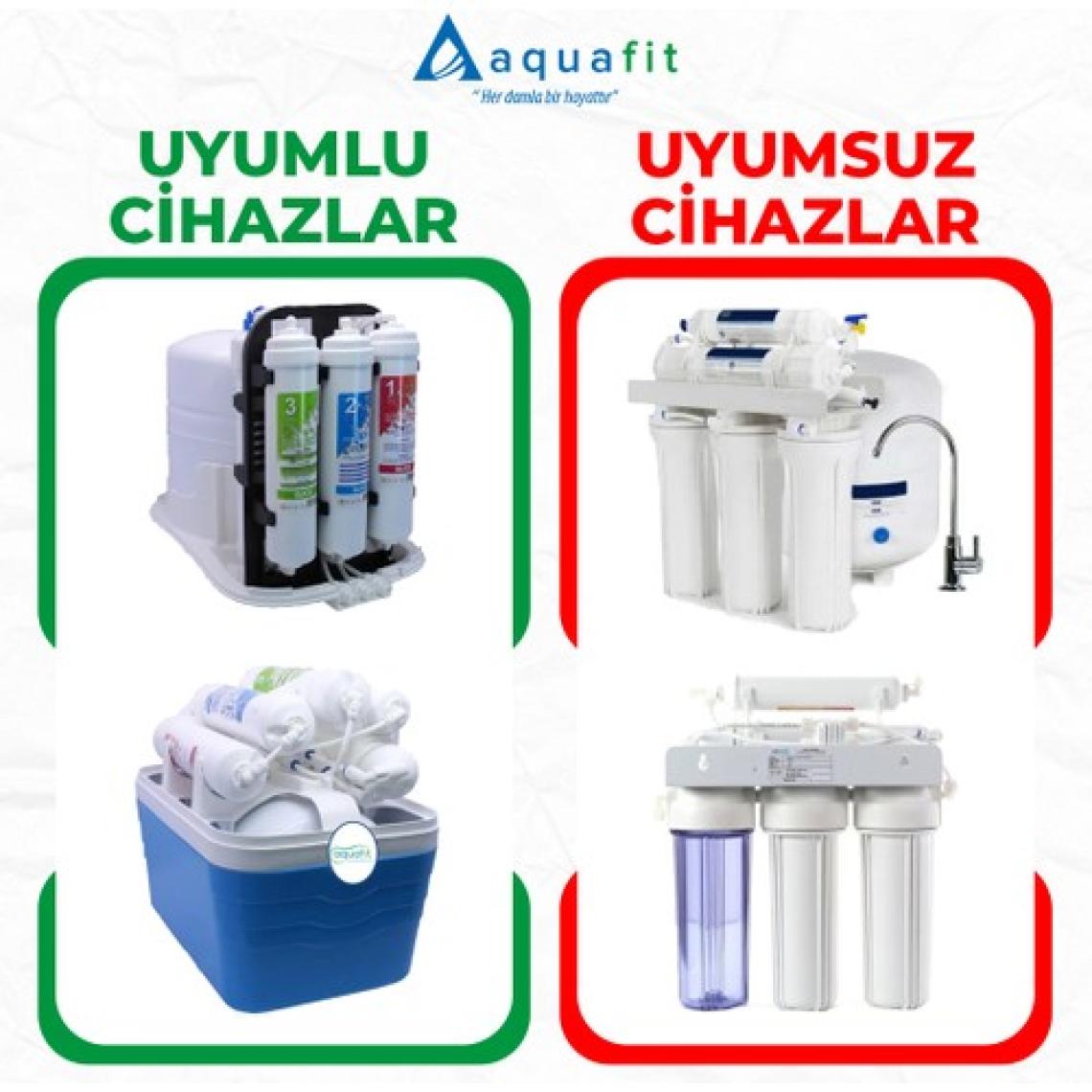Aquafit Kapalı Kasa Su Arıtma Cihazı Iki Tarafı Çubuklu 7'li Filtre Seti