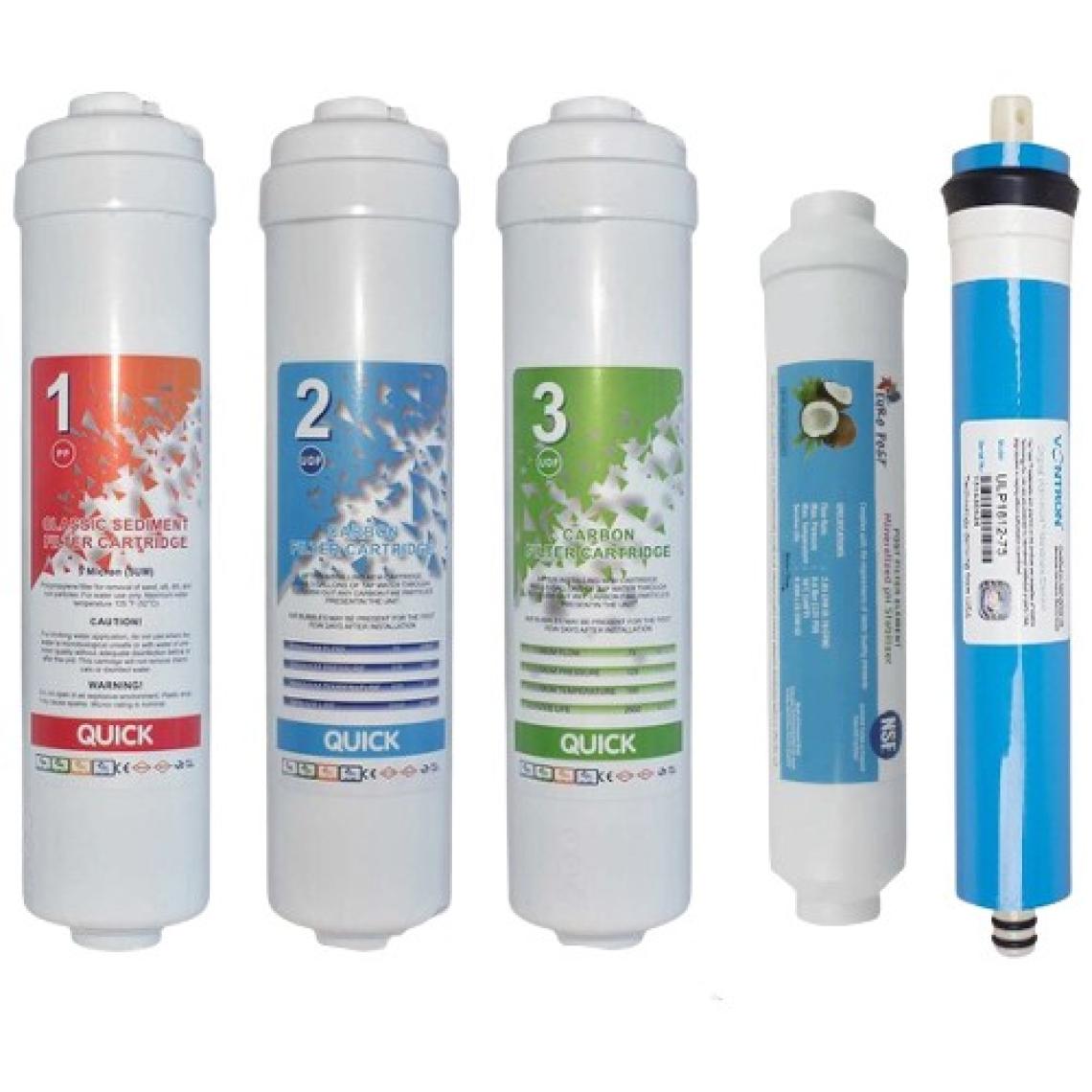 Hsb Ihlas Aura Cebilon Plus Uyumlu Su Arıtma Cihazı 12 Inç Inline 5'li Membranlı Filtre Seti