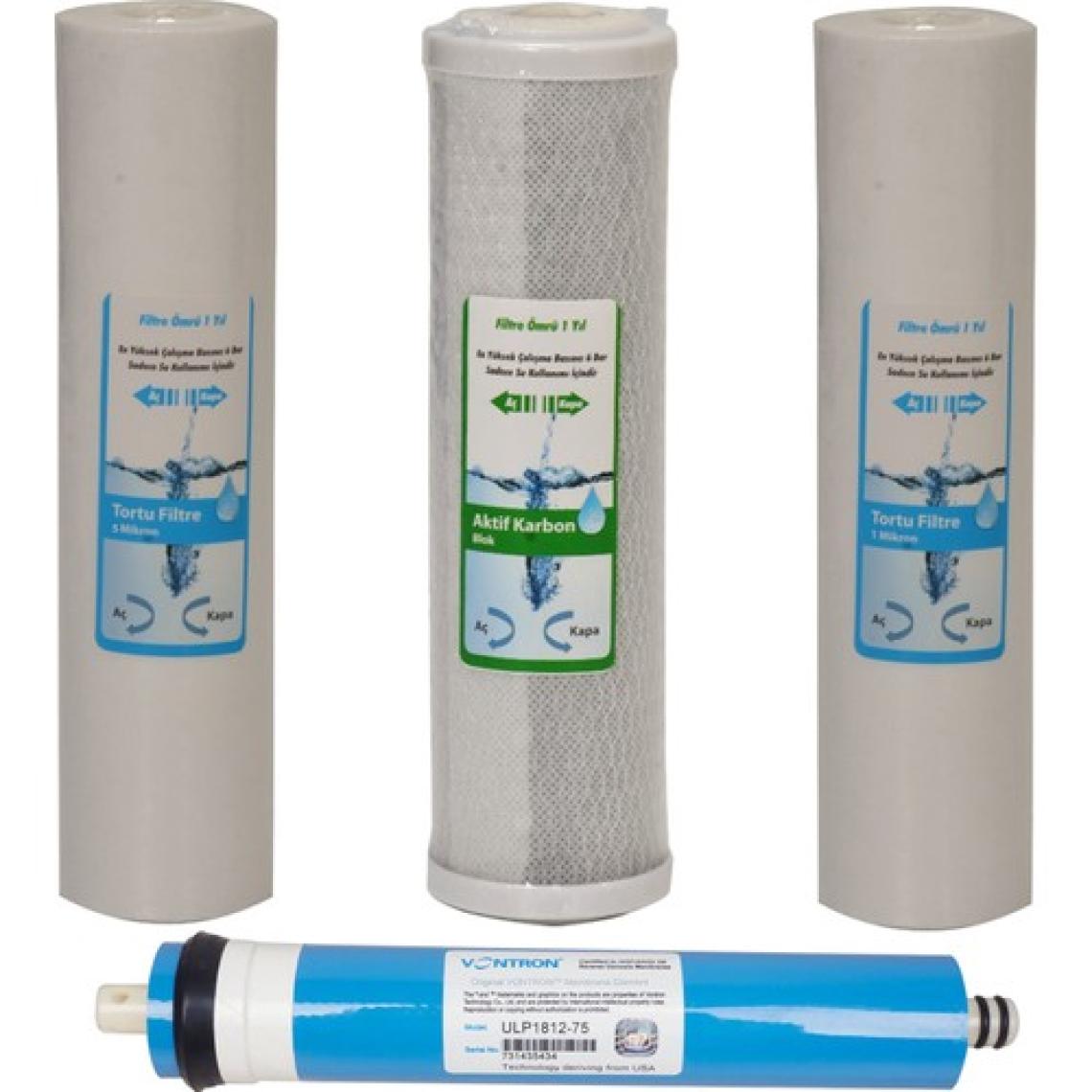 WaterGold Su Arıtma 5 ve 1 Micron Tortu, Blok Aktif Karbon ve Membran Filtre
