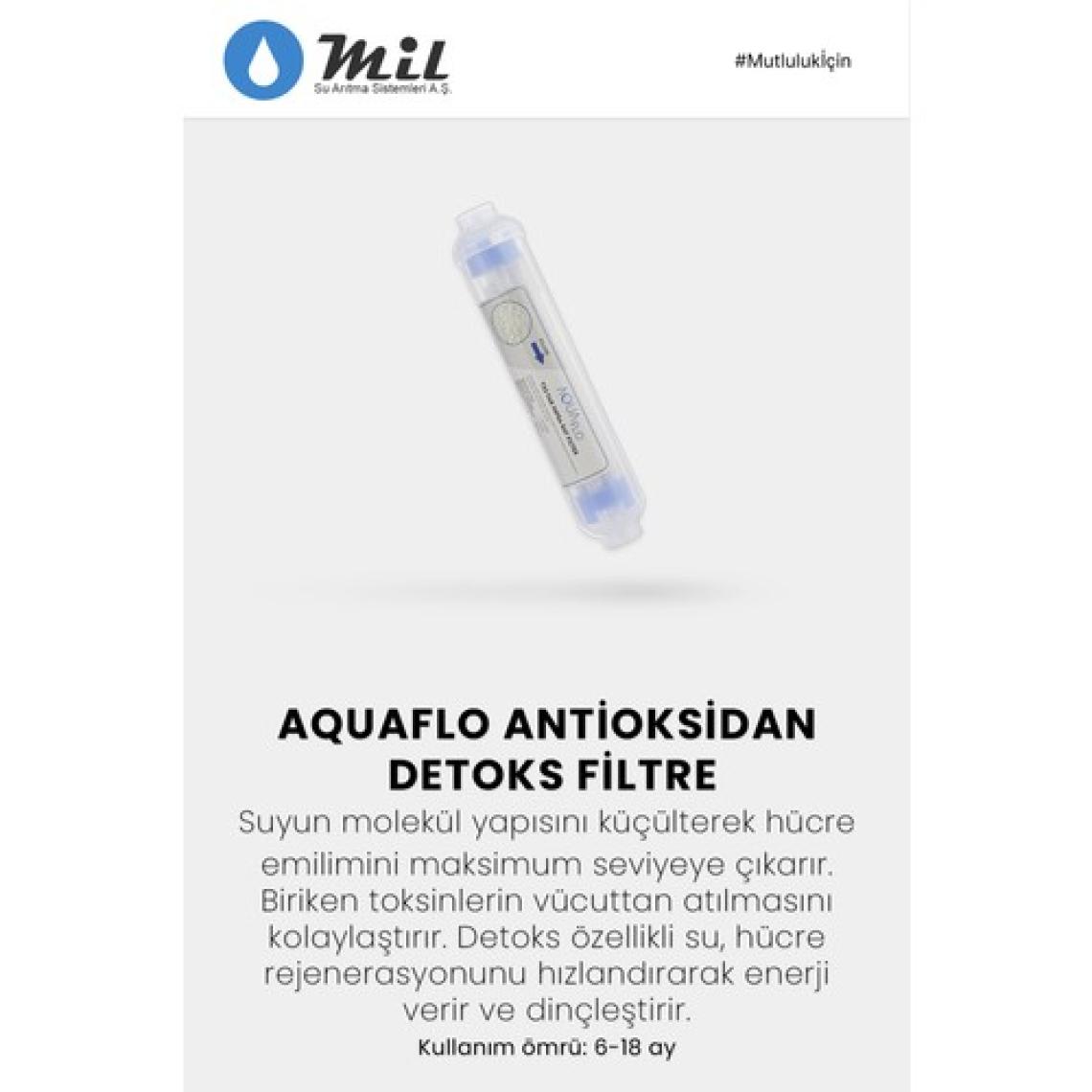 Mil Su Kapalı Kasa Su Arıtma Cihazı 12'li Filtresi Aquaflo Membran Set