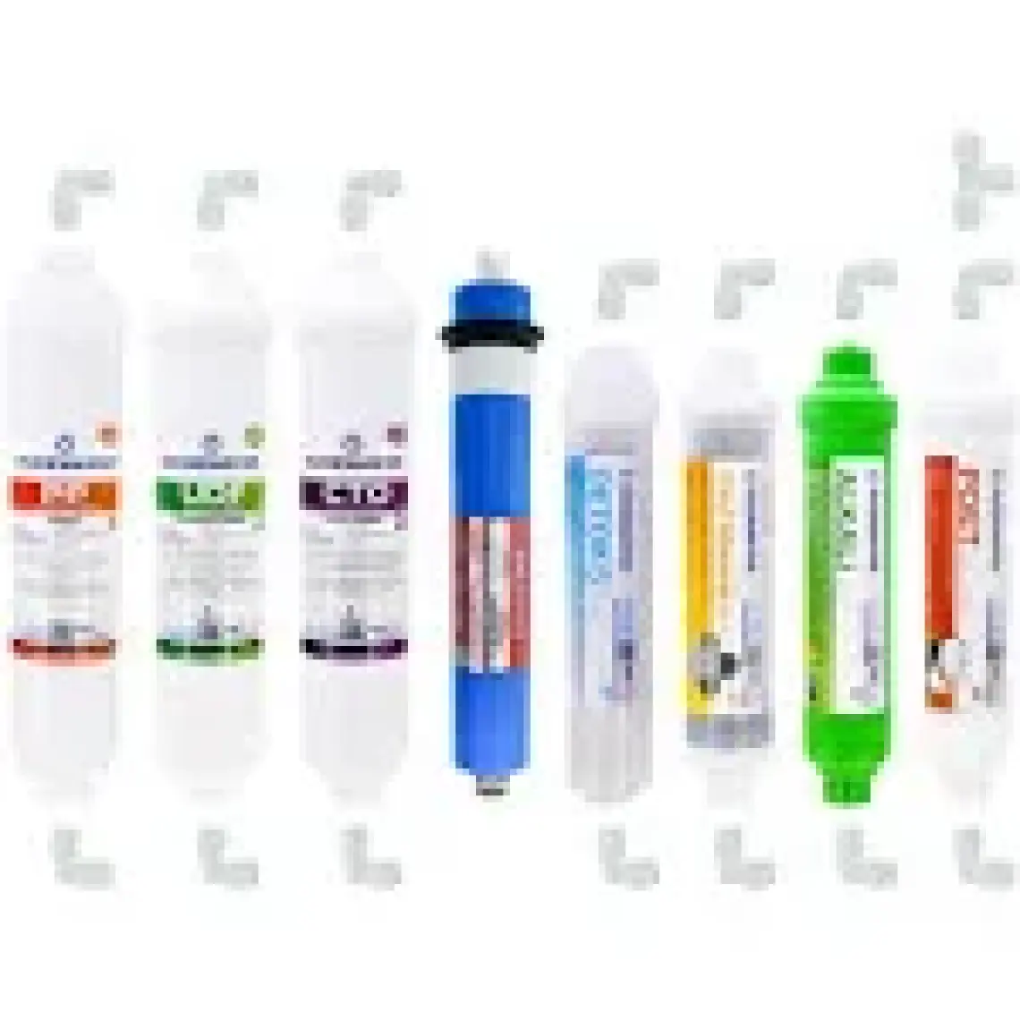 OverWater Kapalı Kasa Su Arıtma Cihazı 8 Li Inline Filtresi Seti 12 Aşamalı Özel Sarım Membran Filtre