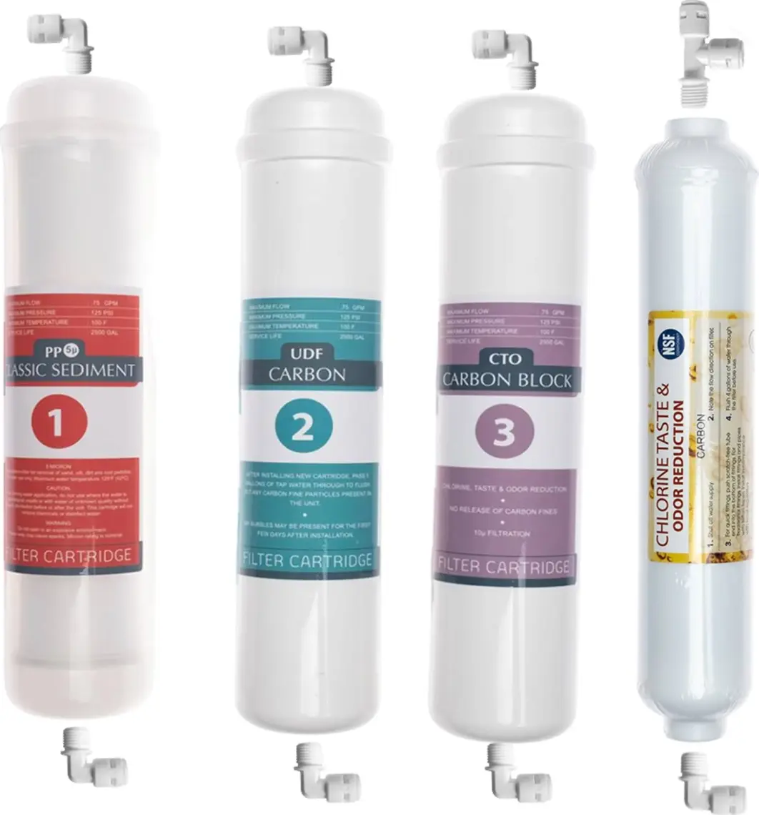 E-Water Su Arıtma Cihazı Kapalı Kasalı Cihazlar Için Inline Filtre Takımı 4'lü