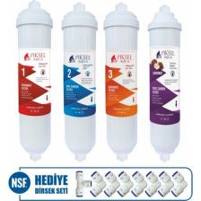 Piksel Aqua Su Arıtma Cihazı 4' lü Filtre Seti Ön Filtreler ve Tatlandırıcı