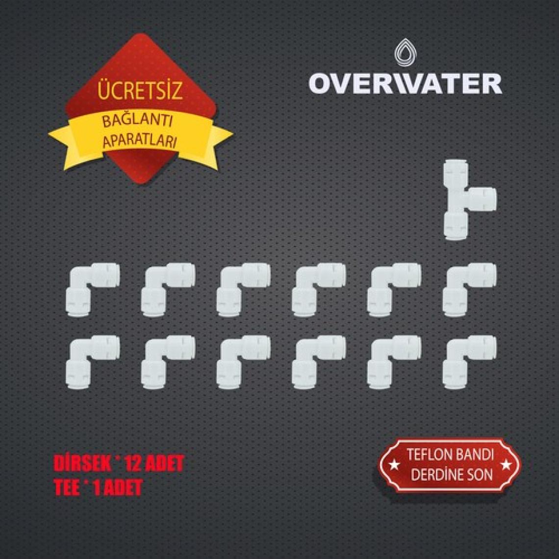 OverWater Kapalı Kasa Su Arıtma Cihazı 7 Li Inline Filtresi Seti 11 Aşamalı Özel Sarım Membran Filtre