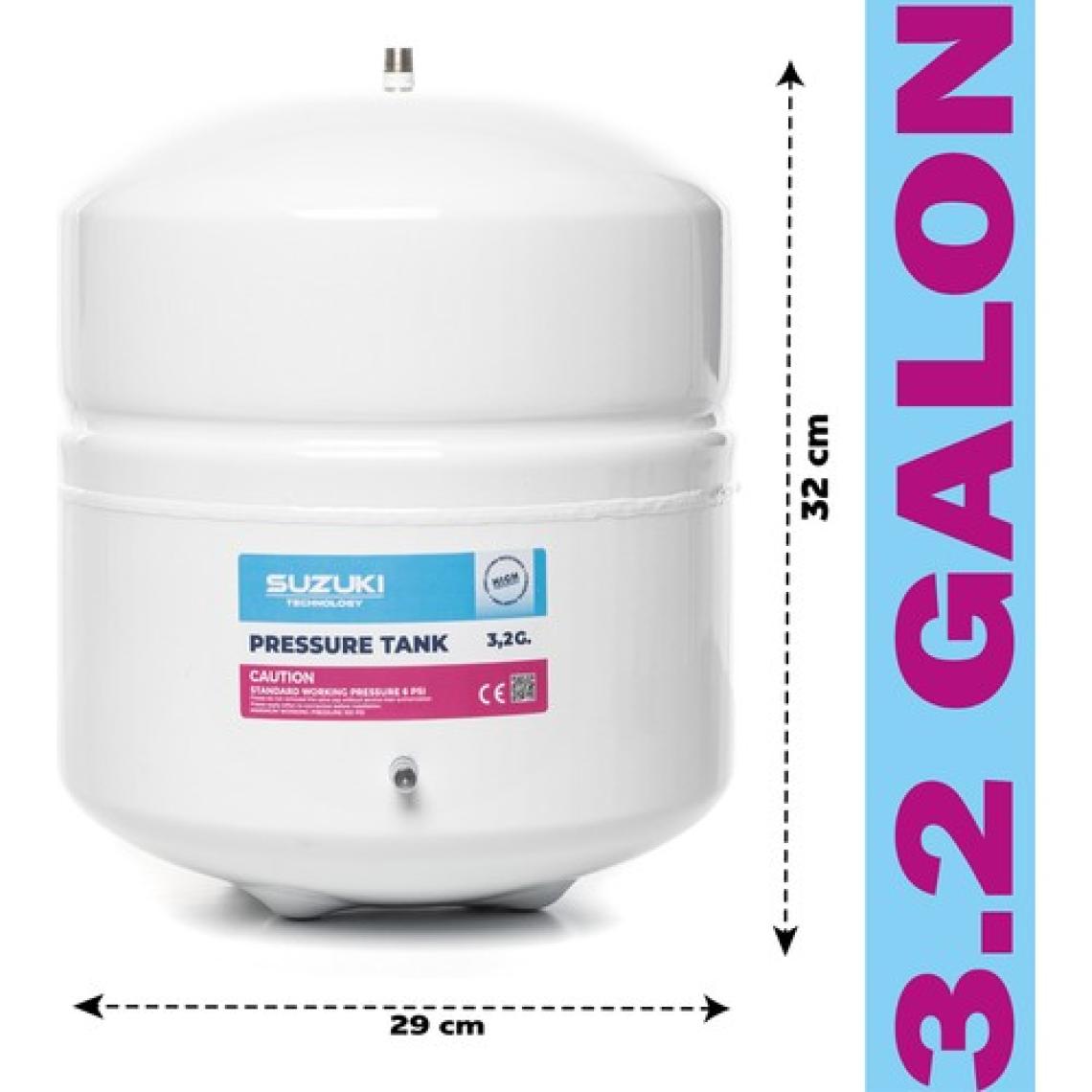 SUZUKI Technology Tüm Su Arıtma Cihazlarına Uyumlu 12 Litre 3.2 Galon Metal Tank