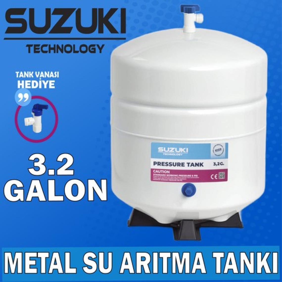 SUZUKI Technology Tüm Su Arıtma Cihazlarına Uyumlu 12 Litre 3.2 Galon Metal Tank