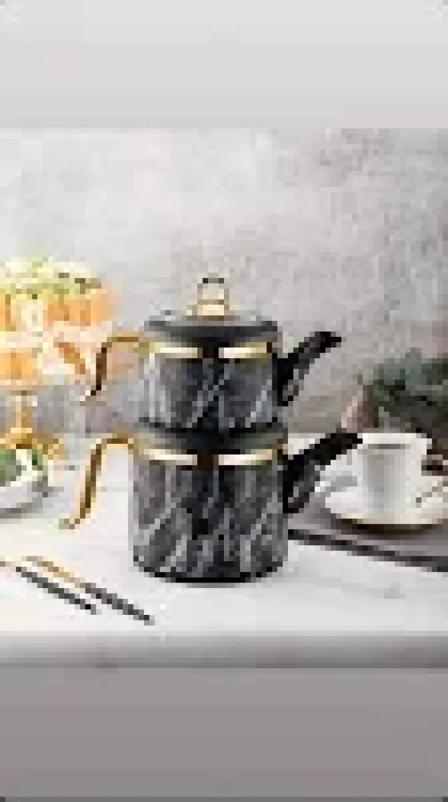 Özlife Çaydanlık Vigo Aile Boy Siyah Granit 1030