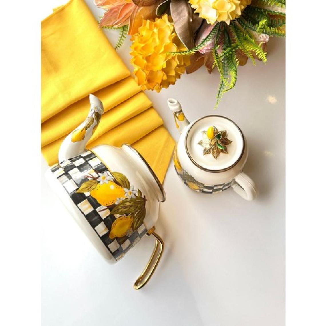 Rossev Amarillo Emaye Çaydanlık