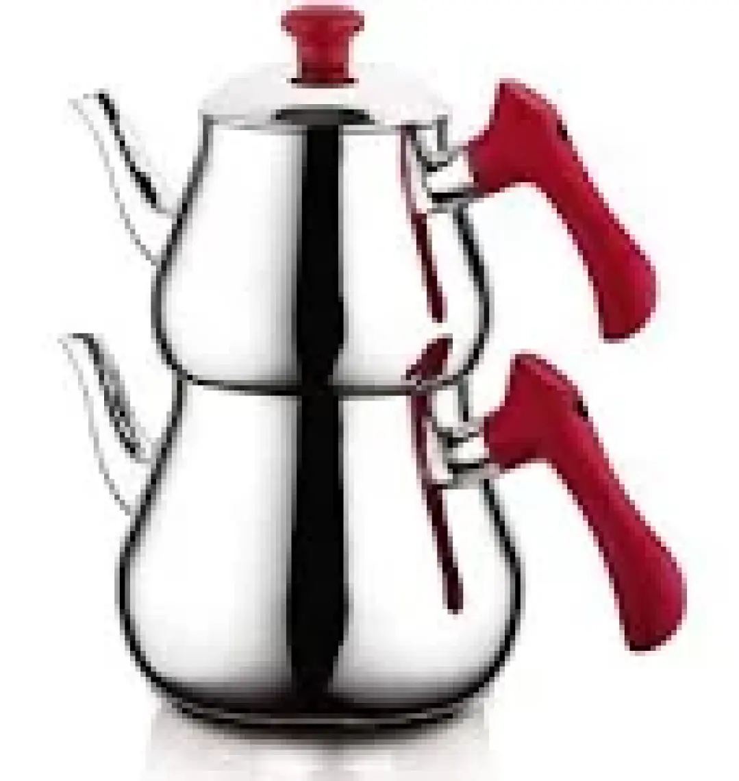 Özkent K-347 Piramit Mini Çaydanlık - Kırmızı