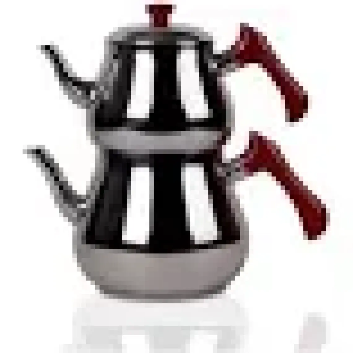Özkent K-347 Piramit Mini Çaydanlık - Kırmızı