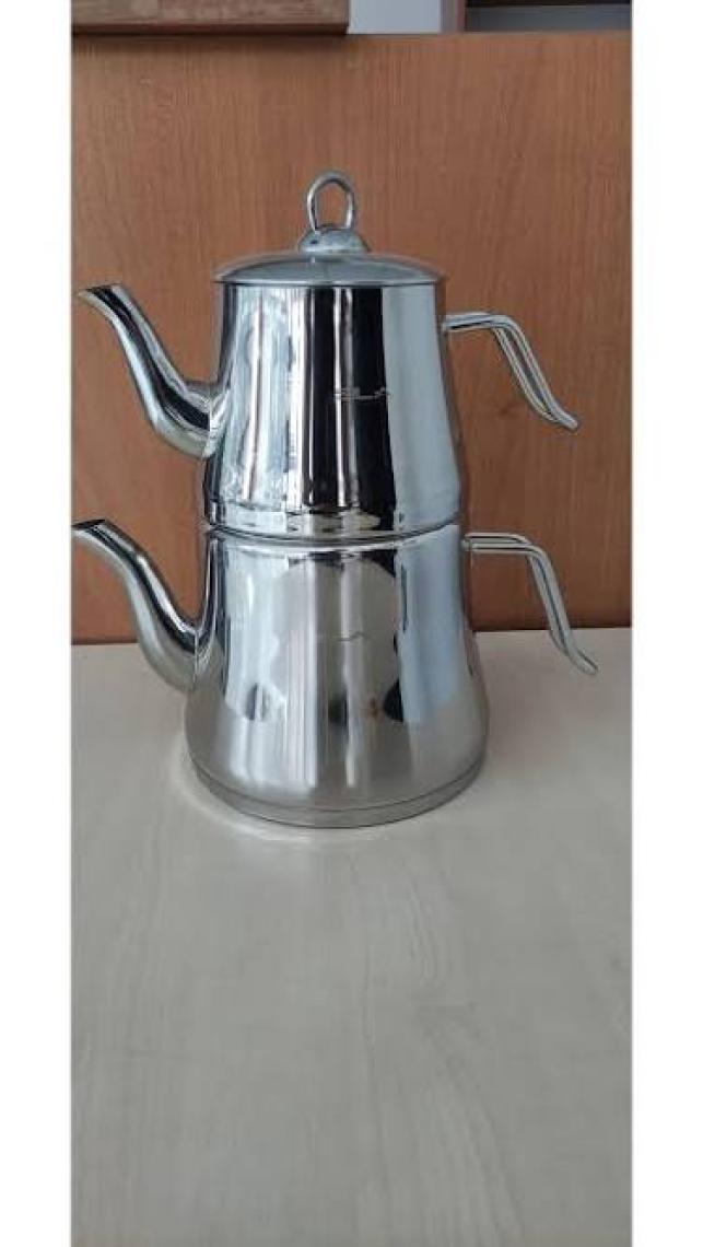 Sıla Piramit Sade 3,5 Litre Paslanmaz Çelik Çaydanlık