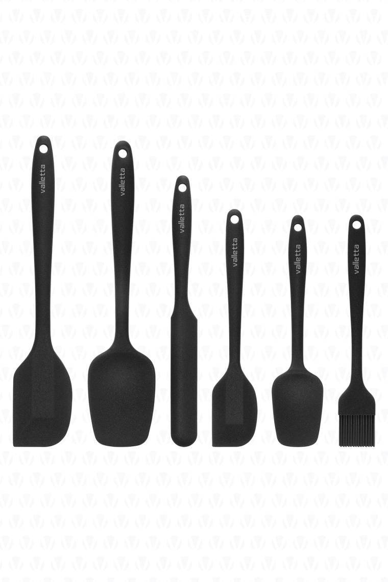 Valletta VLT1016 Drongo Siyah 6'lı Spatula Seti