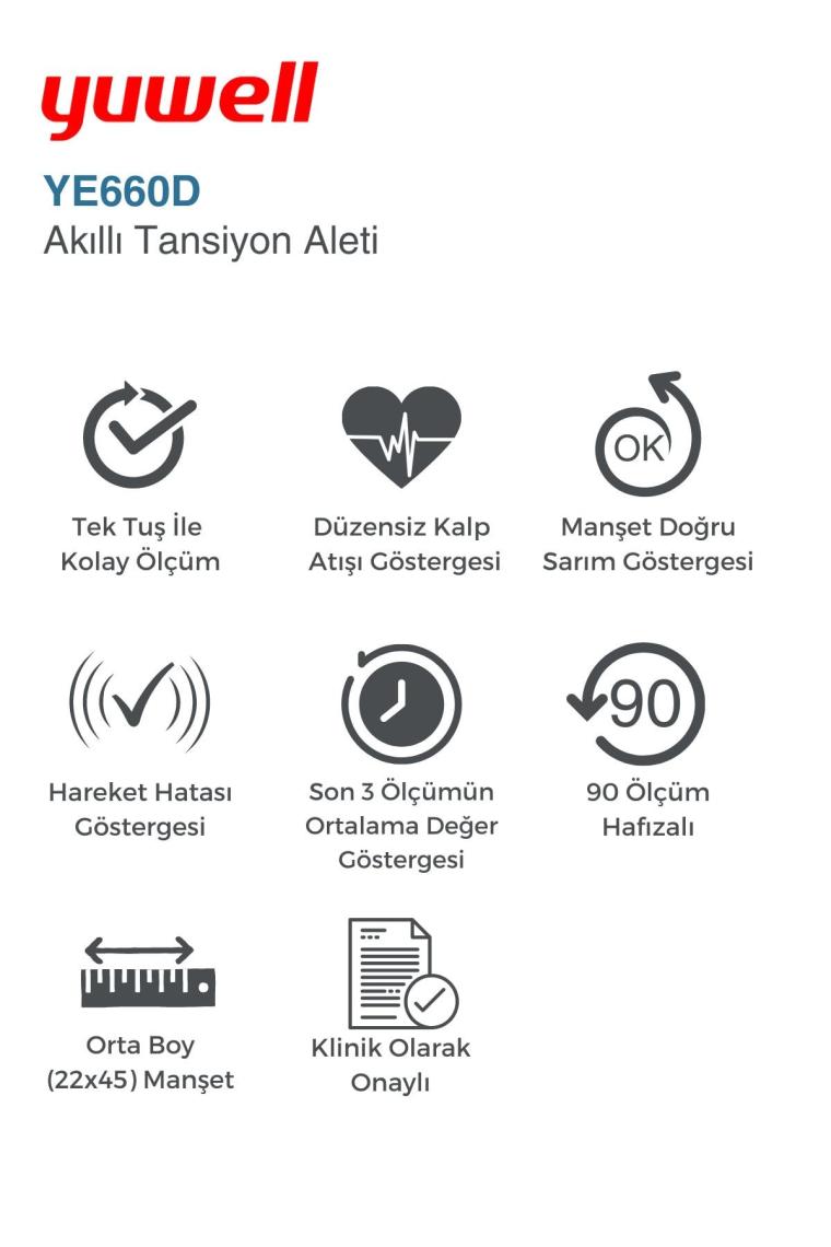 Akıllı Tansiyon Aleti Koldan Ölçer Ye660d