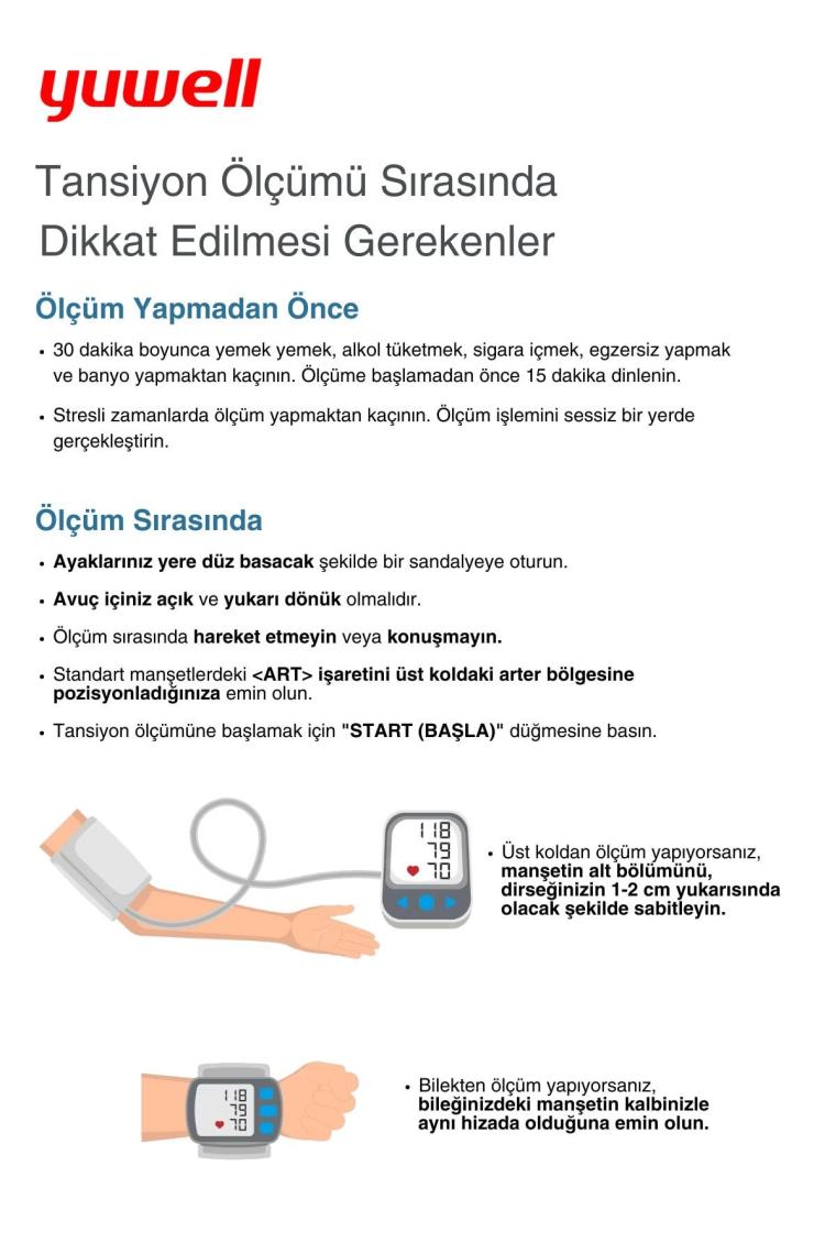 Akıllı Tansiyon Aleti Koldan Ölçer Ye660d