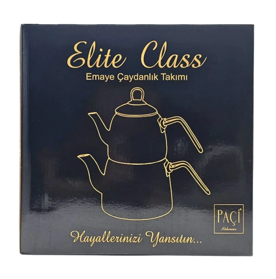 Paçi Elite Class Dama Emaye Çaydanlık