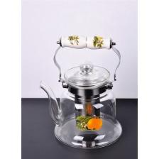 Paçi Beyaz CAM-400713 Porselen Saplı 1200 ml Cam Demlik Cam