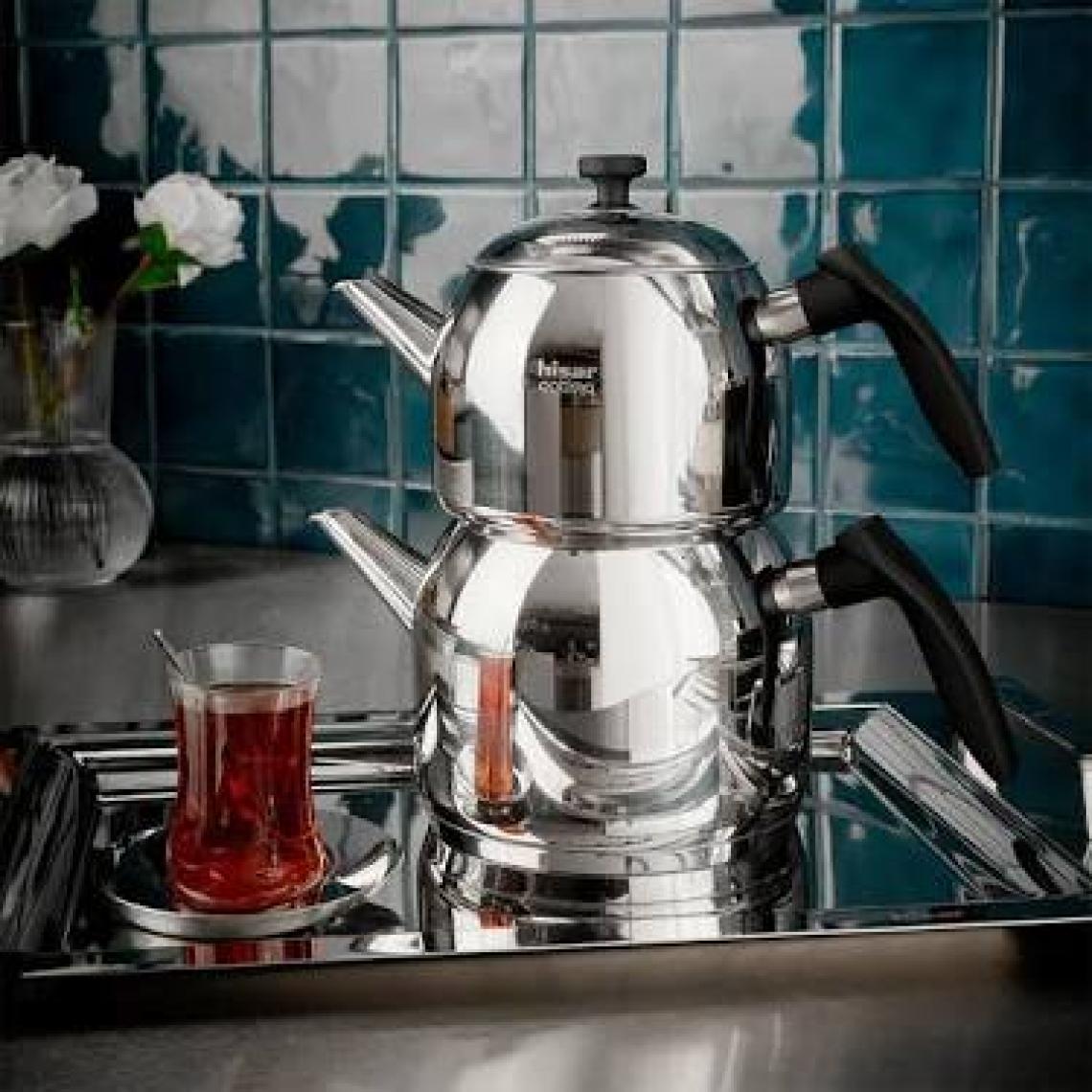Hisar Optima Ilgaz Çelik Çaydanlık Siyah
