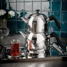 Hisar Optima Ilgaz Çelik Çaydanlık Siyah