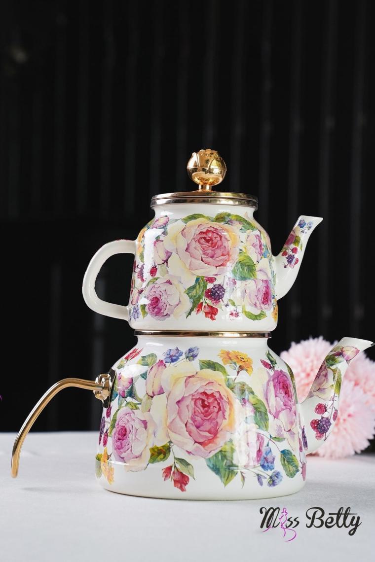 Miss Betty Rose Deluxe Emaye Çaydanlık
