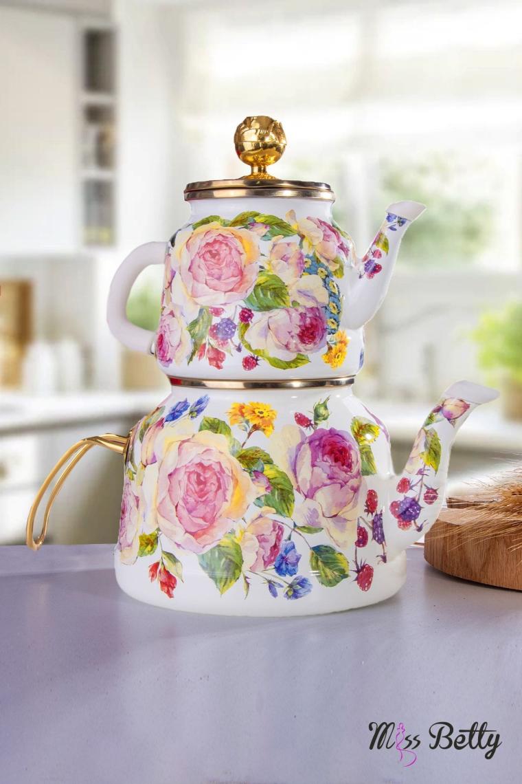 Miss Betty Rose Deluxe Emaye Çaydanlık