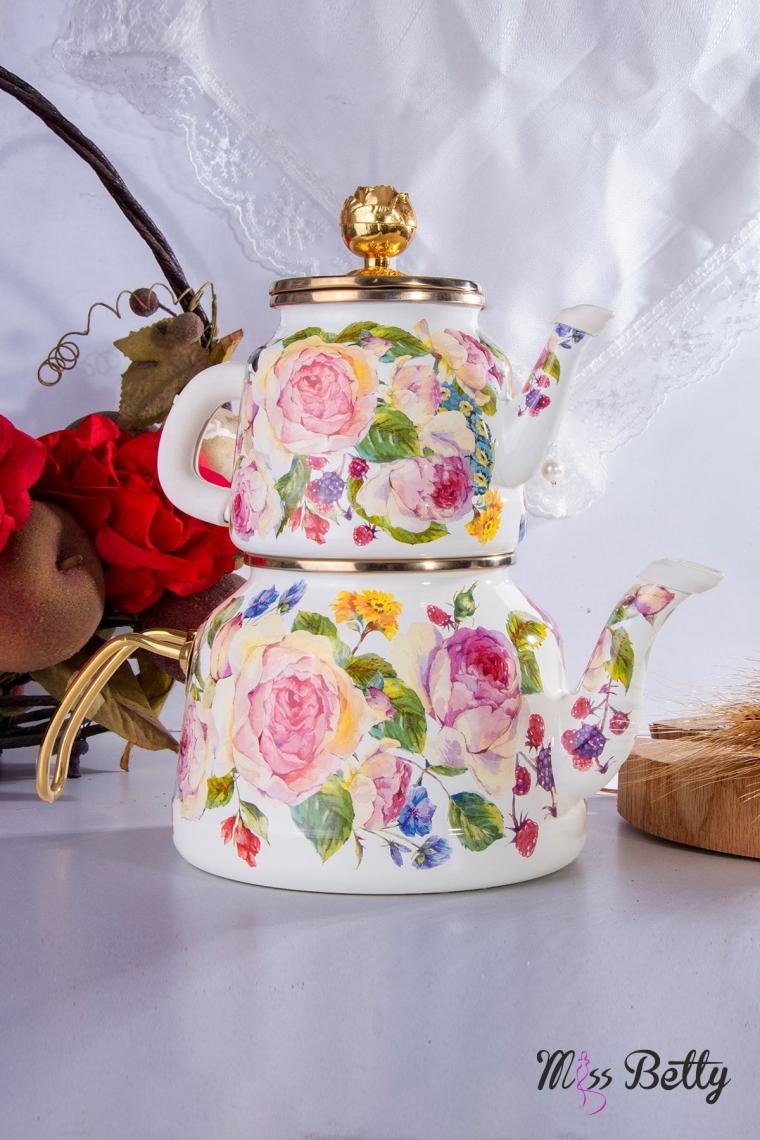 Miss Betty Rose Deluxe Emaye Çaydanlık