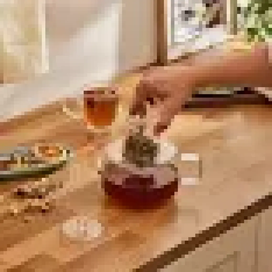Arow Very Borosilikat Cam Çaydanlık Seti M-07 ''1100 ML-1800 Ml'' Şeffaf/mavi