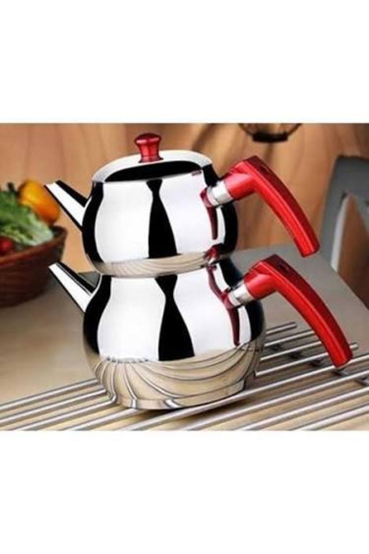 Rys Küre Mini Boy Çaydanlık Takımı (Kırmızı)