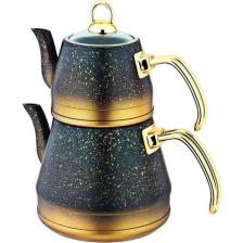 Oms 4 Parça L Boy Granit Çaydanlık Takımı 8200 Gold