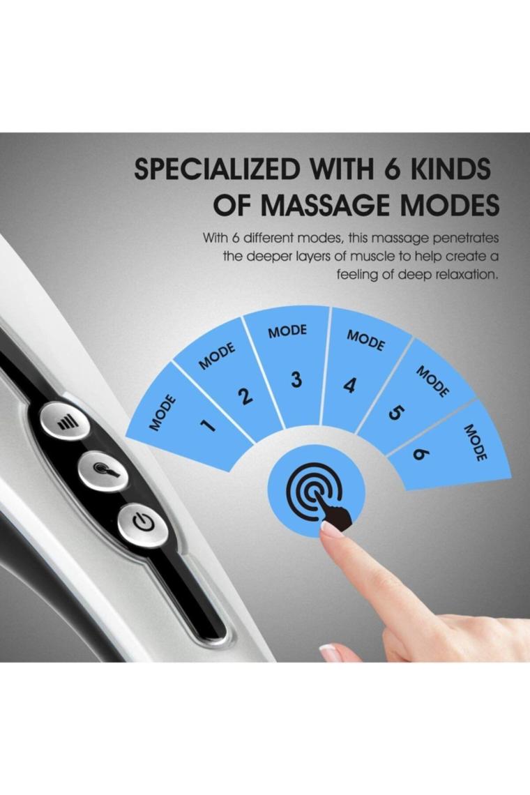 Handheld 6 Modes  Boyun Bel Sırt Karın Bacak Vücut Masaj Aleti