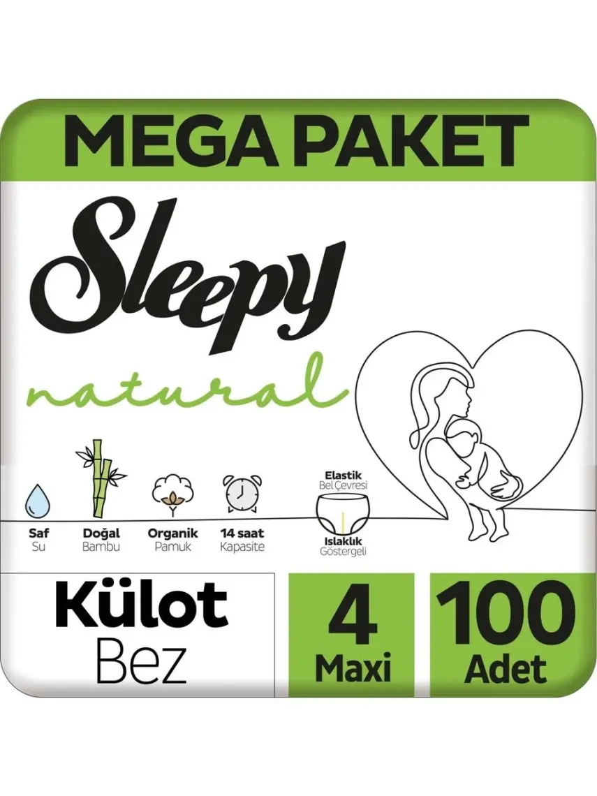 Sleepy Natural Gross Paket Külot Bez 4 Numara Maxi 100 Adet