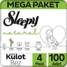 Sleepy Natural Gross Paket Külot Bez 4 Numara Maxi 100 Adet