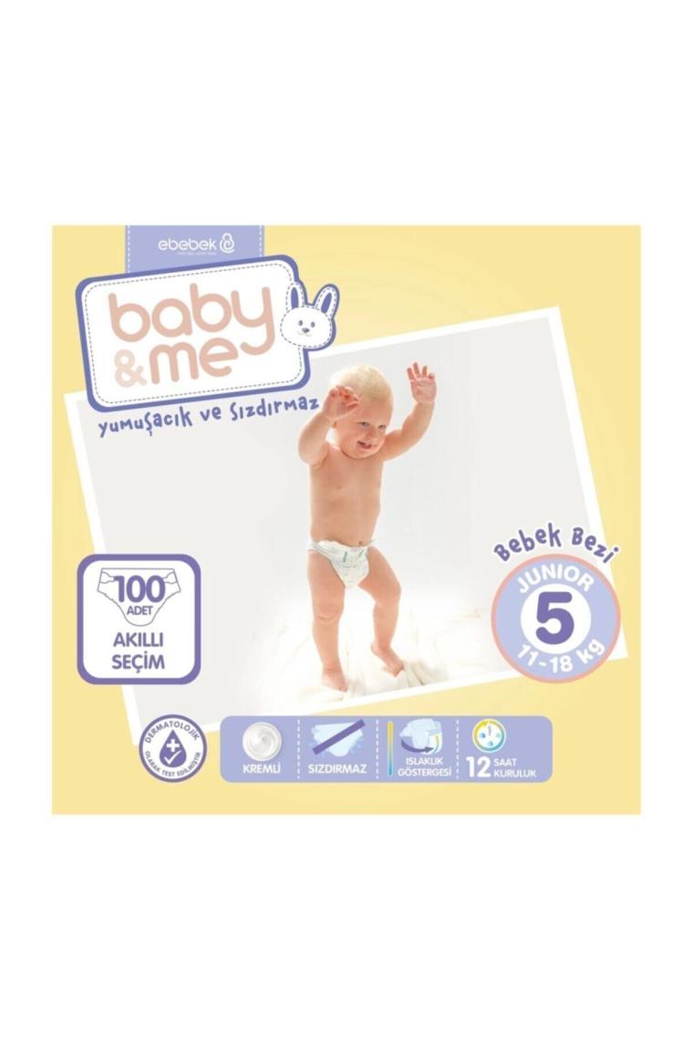 Baby&Me 5 Numara Junior 100 Adet Bebek Bezi
