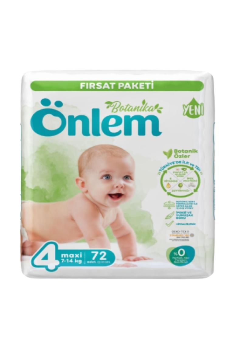 Önlem Botanika 4 Beden Maxi 72'li Bebek Bezi