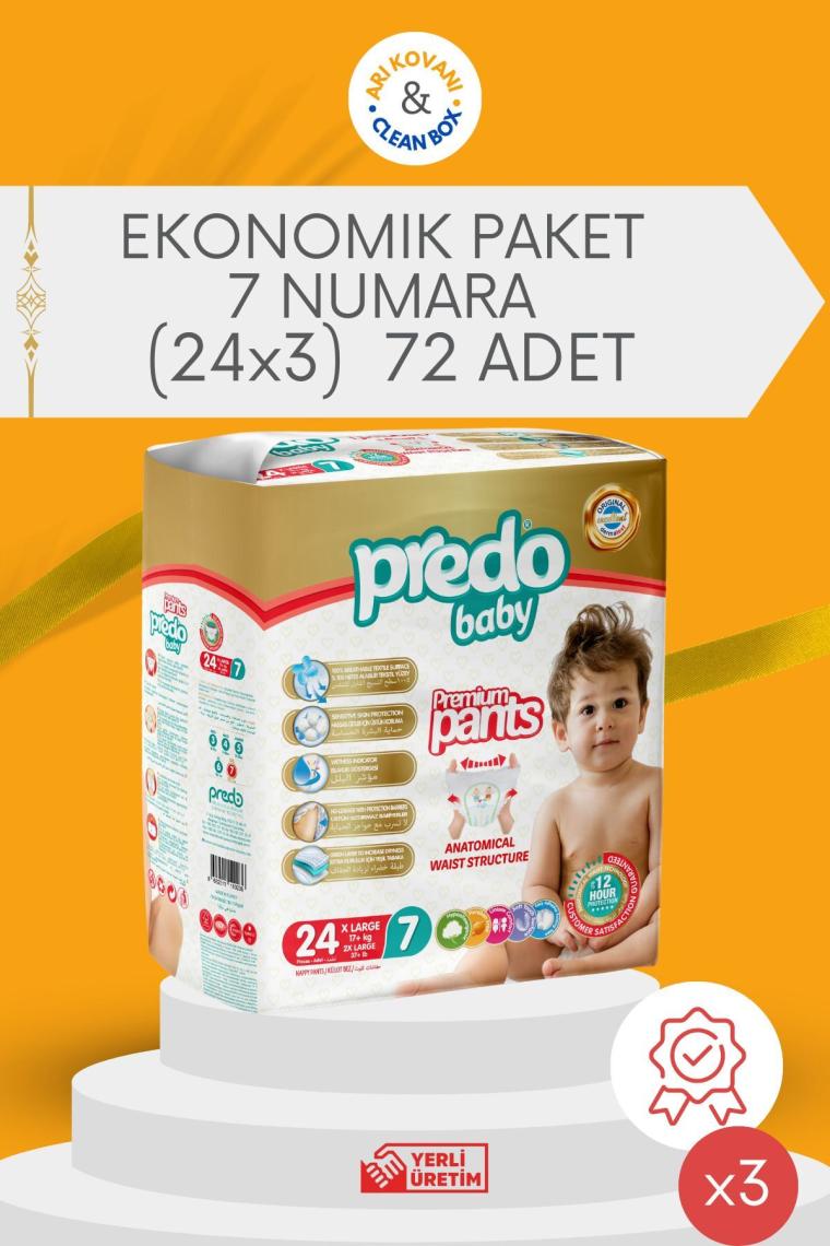 Predo Baby Premium Pants Külot Bezi 7 Numara x Large (24 x 3) 72li