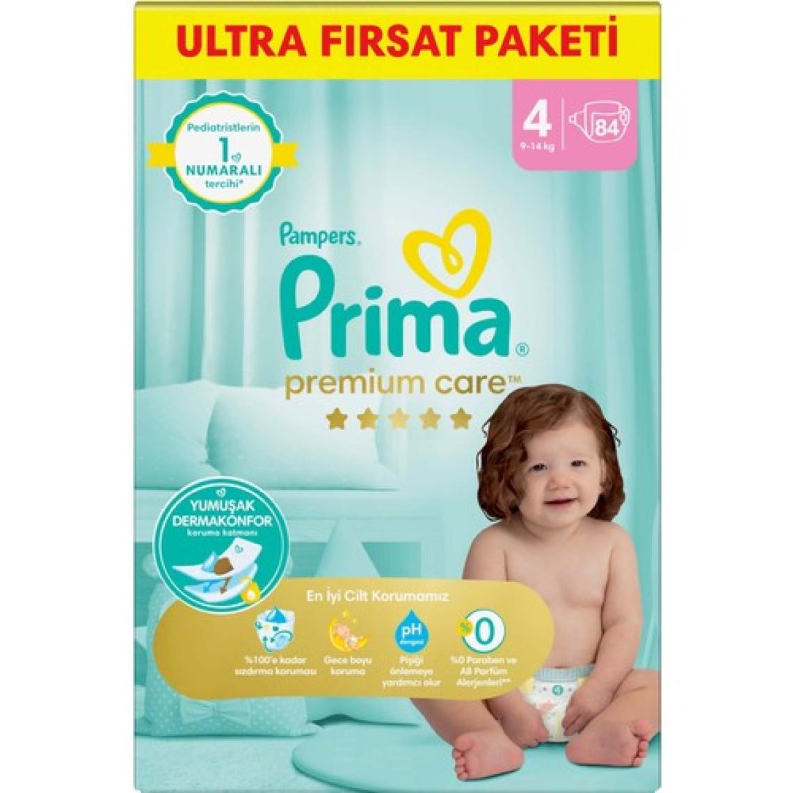 Prima Premium Care 4 Numara Maxi 84'lü Bebek Bezi