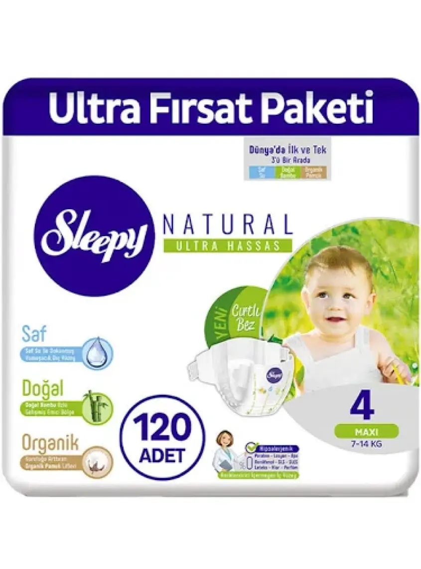 Sleepy Bebek Bezi 4 Numara Jumbo 120'LI
