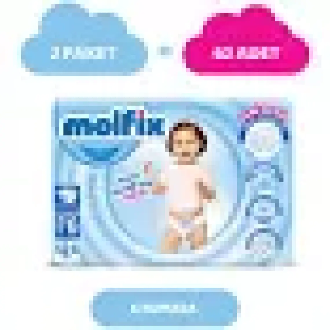 Molfix Bebek Bezi 6 Beden E.large Hiper Ekonomi Paketi 124 Adet